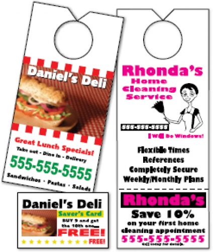 4-Color Process Door Knob Hangers