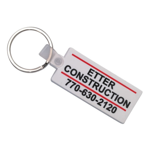 Soft Plastic Key Chain - Rectangle