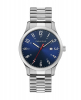 Caravelle Men's Quartz Stainless Steel Dress Watch Blue Dial with Expansion Bracelet