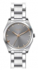 Caravelle Ladies Silver Bracelet with Gray Dial and Rose Gold Details