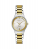 Caravelle Ladies Two Tone Stainless Steel Bracelet Watch Modern Dial with Diamond Accent