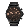 Fossil Nate Chronograph Black Stainless Steel Watch