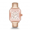 Deco Sport High Shine Pink Gold Tone Mirror Dial Pink Gold Leather Watch