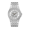 Bulova Men's Crystal Phantom Baquette Watch with Sivler Bracelet