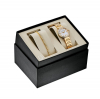 Bulova Ladies' Gold Tone Crystal Boxed Set with Tennis Bracelet