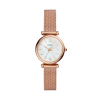 Fossil Carlie Mini Women's Rose Gold Stainless Steel Dress Watch