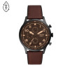 Fossil Retro Pilot Chronograph Dark Brown Leather Watch