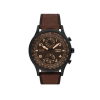 Fossil Hybrid Smartwatch Retro Pilot Dual-Time Brown Leather