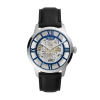 Fossil 44mm Townsman Automatic Black Leather Watch