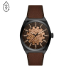 Fossil Everett Automatic Dark Brown Eco Leather Watch