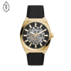 Fossil Everett Automatic Black Eco Leather Watch