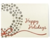 Gold Snowflakes Wreath Holiday Greeting Card - Premium