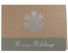 Premium-Green w/Silver Snowflake Holiday Greeting Card (5