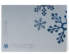 Classic-Blue Snowflakes on Silver Holiday Greeting Card