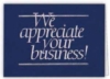 We Appreciate Your Business Everyday Note Card (3 1/2