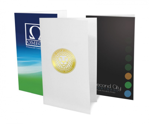 Legal Size Pocket Folder Foil Stamped - Premium Papers