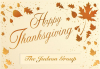 Premium-Scattered Thanksgiving Leaves Greeting Card