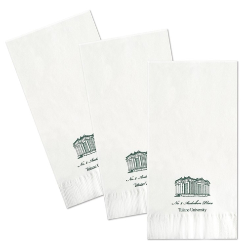 3-Ply, White Beverage Napkin w/Coin Edge Emboss - QUICK SHIP