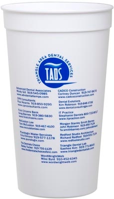 32oz. Smooth White Stadium Cup