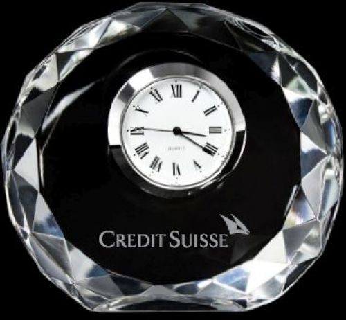 Mini Designer Round Crystal Clock