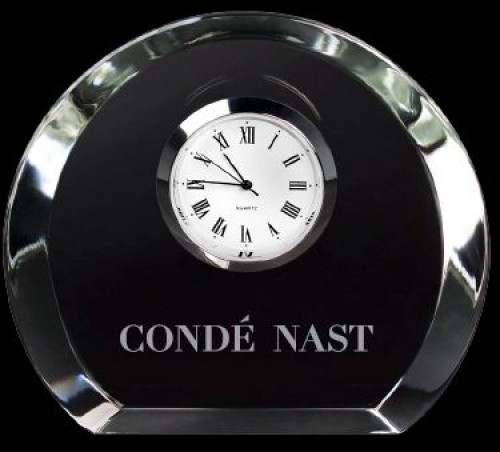 Mini Designer Smooth Round Crystal Clock