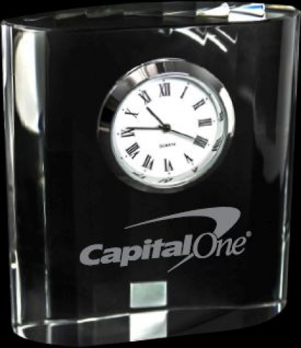 Mini Designer Crystal Clock Rectangle