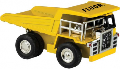 Yellow Dump Truck Clock