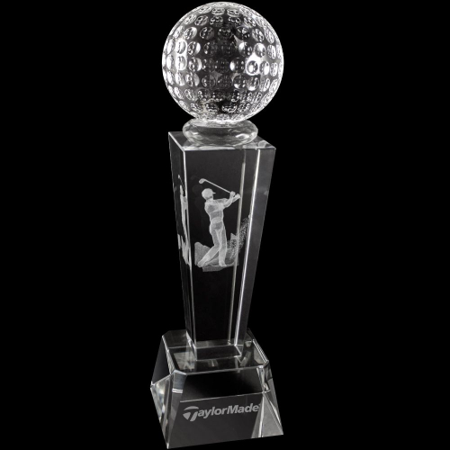 3D Golf Crystal Sport Trophy