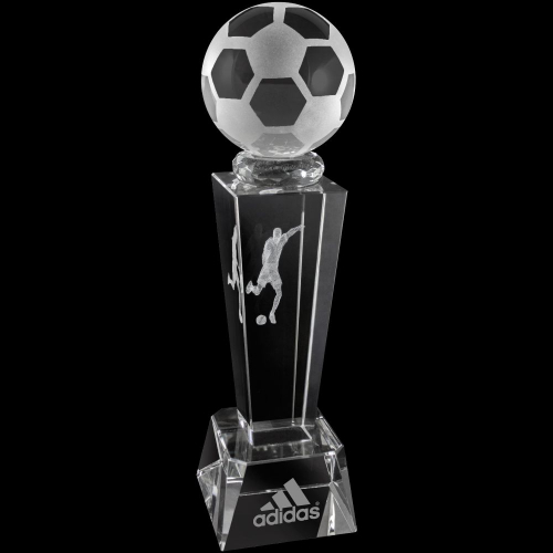 3D Soccer Crystal Sport Trophy