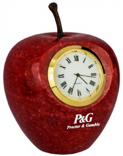 Marble Apple Clock