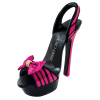 Pink Zebra Sandal High Heel Shoe Stand