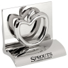 Chrome Metal Apple Business Card Holder