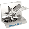 Chrome Metal Star Business Card Holder