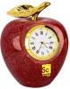 Marble Apple Clock w/ Gold Leaf