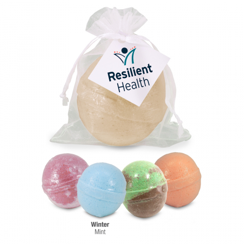 Premium Bath Bomb in Sheer Bag - Winter Mint