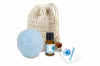 Loofah Bag with Bath Bomb and Essential Oil