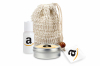 Loofah Bag with Lotion and Candle Tin