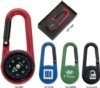 Colored Carabiner Compass - Black