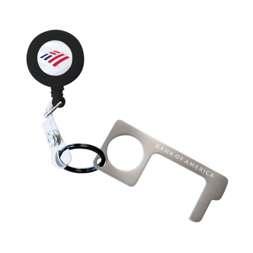 My Fake Finger Zinc Alloy Hand Tool with Retractable Badge Reel