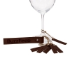 Barrique Leather Wine Glass Charms (Set of 6)