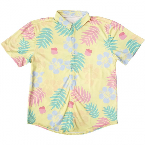 Short Sleeve Button Down Shirt (Polyester Jersey)