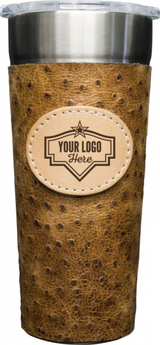 FRIO 24-7 Cup w/ Leather Wrap & Badge (Cognac)