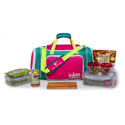 Igloo Retro Duffel Bag Cooler (Dk Jade, Magenta, Livewire Yellow)