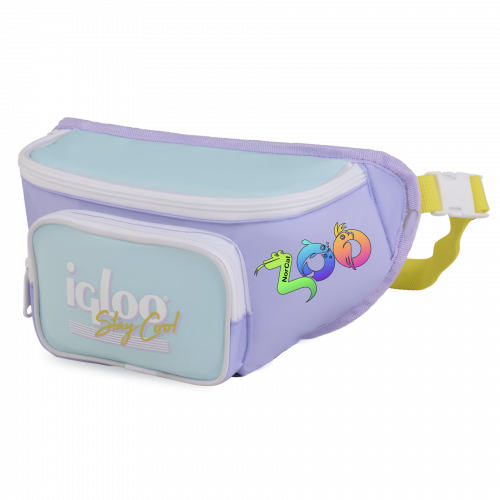 Igloo Retro Fanny Pack (Lilac Breeze & Powder Blue)