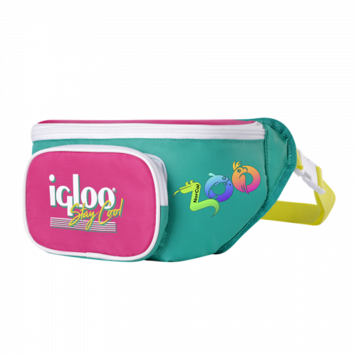 Igloo Retro Fanny Pack (Dark Jade & Magenta & Livewire Yellow)