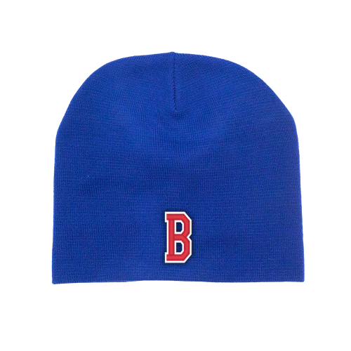 Stock Beanie with Embroidery 5K Stitches No Cuff (Royal Blue)