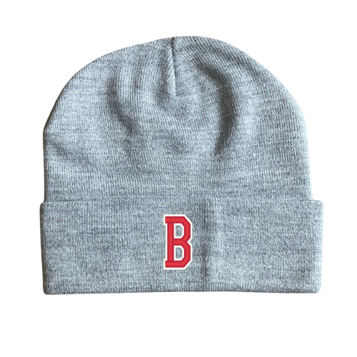 Stock Beanie with Embroidery 5K Stitches with Cuff (Light Gray Heather)