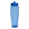 Blue Eco Poly-Clear PET 28 oz. Sports Bottle with Push Pull Lid
