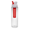 PET Clear 32 oz. Bottle w/ Freedom Lid & Clear Infuser Basket and Red Spout