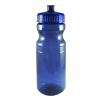 Blue Clear PET 24 oz. Bike Style Sports Bottle with Push Pull Lid